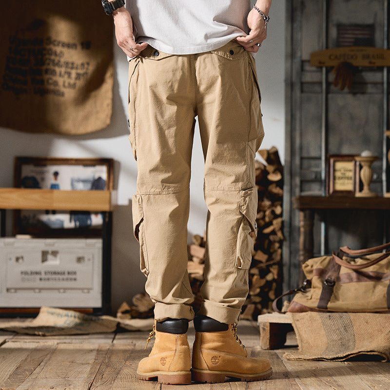Herren Cargo-Hose im Utility-Stil mit verstärkten Knien und verstellbarem Saum Drune