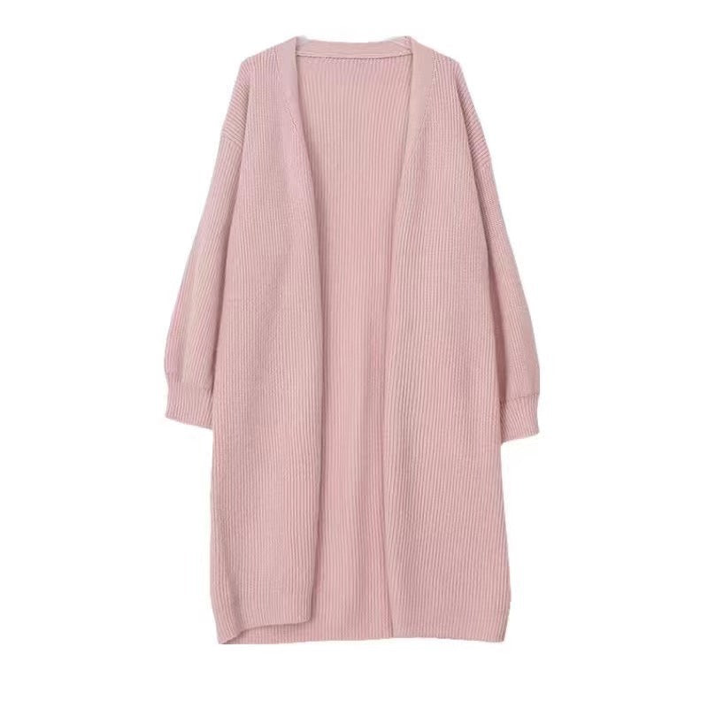 Damen Weit geschnittene Strickjacke mit großzügigem Revers Drune