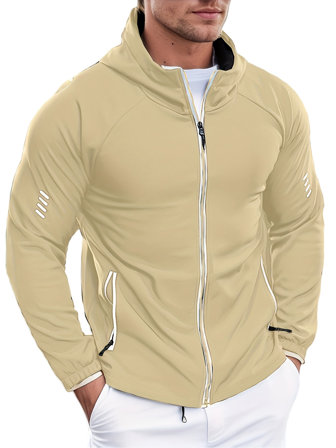 Herren Sportliche Übergangsjacke mit Reißverschlusstaschen Drune