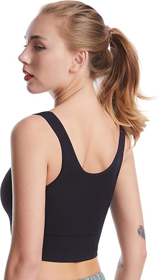 Damen Sportliches Cropped Top Drune
