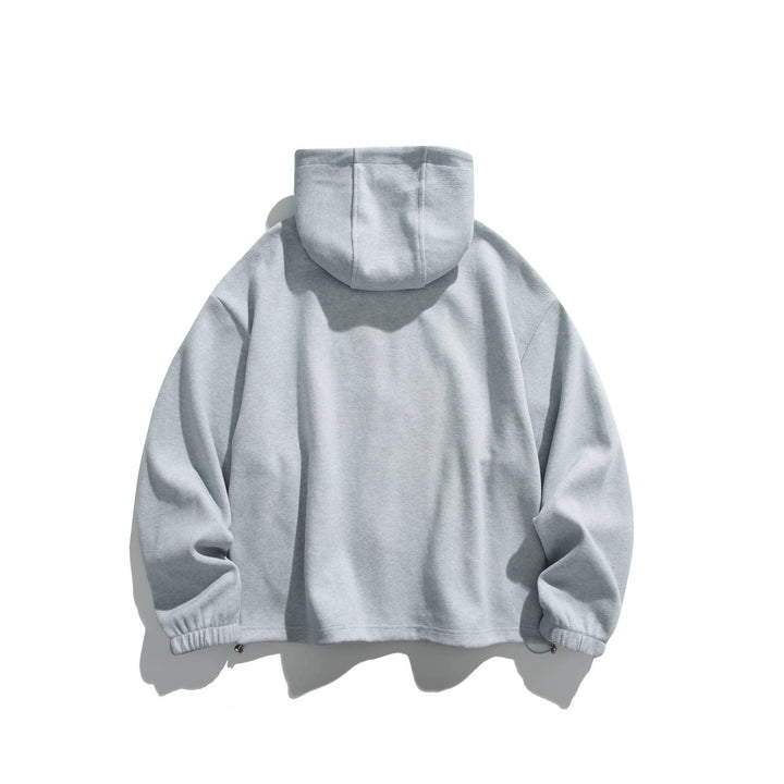 Unisex Leichte Zip-Hoodie-Jacke mit Reißverschlusstaschen und verstellbarem Saum Drune