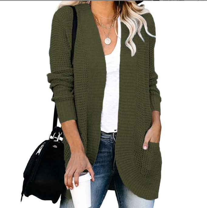 Damen Strickcardigan mit praktischen Taschen und luftiger Struktur Drune