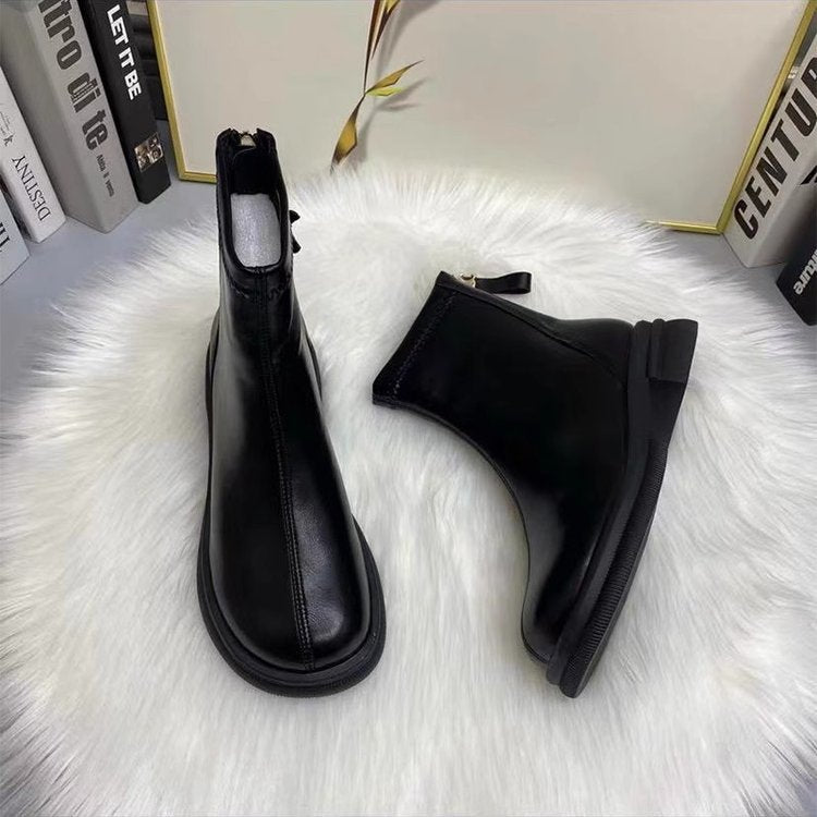 Damen Modische Stiefeletten mit elegantem Reißverschluss Drune