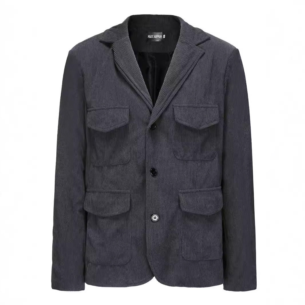 Damen modischer Cordblazer mit funktionalen Taschen Drune