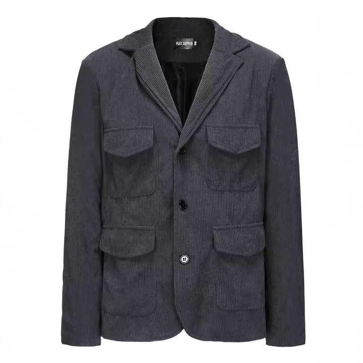 Damen modischer Cordblazer mit funktionalen Taschen Drune