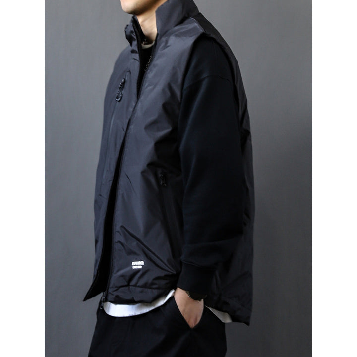 Herren Wattierte Outdoor-Steppweste mit hohem Stehkragen Drune