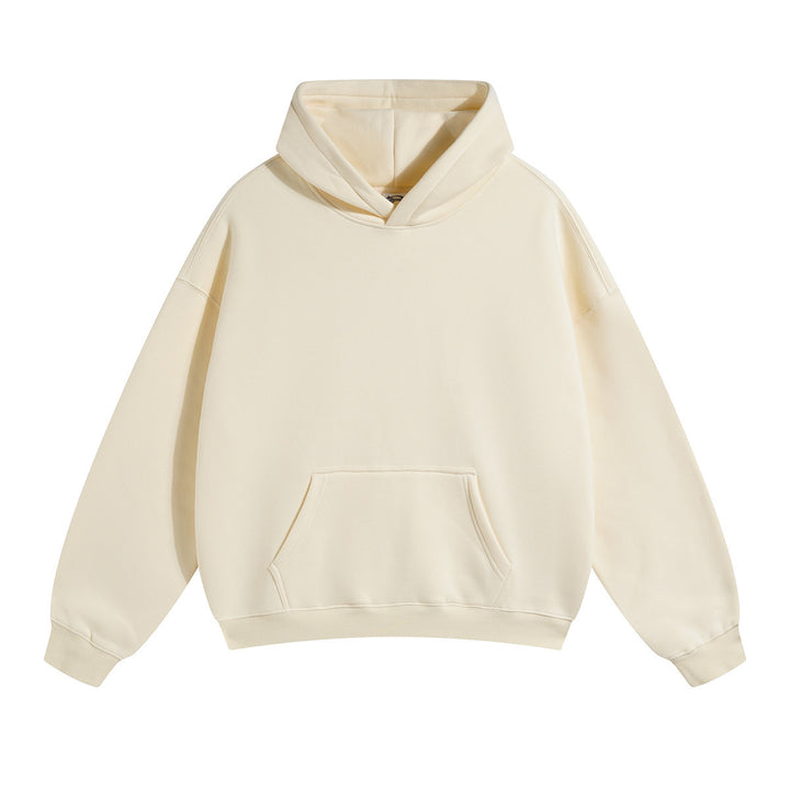 Unisex nan oversized Kapuzenpullover mit Kängurutasche und gerippten Bündchen Drune