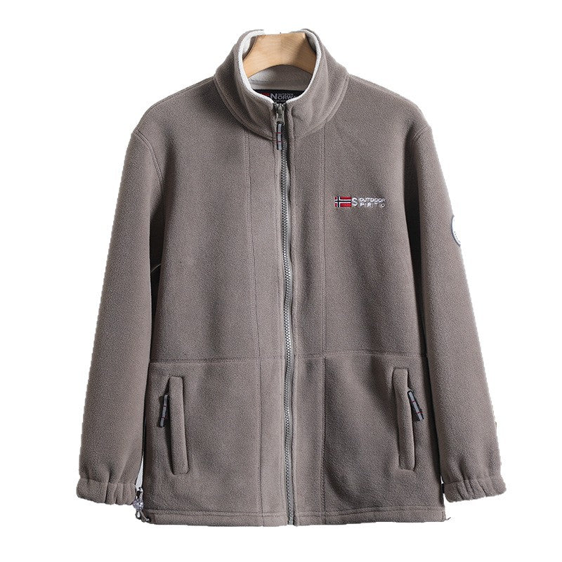 Herren Mikrofleece-Quiltjacke mit Stehkragen, elastischen Bündchen und verdeckten Eingrifftaschen Drune