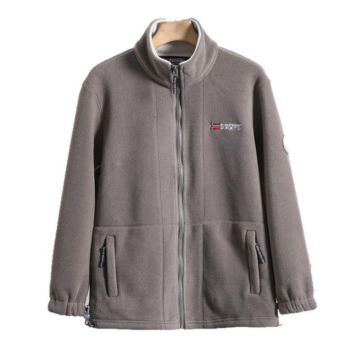Herren Mikrofleece-Quiltjacke mit Stehkragen, elastischen Bündchen und verdeckten Eingrifftaschen Drune