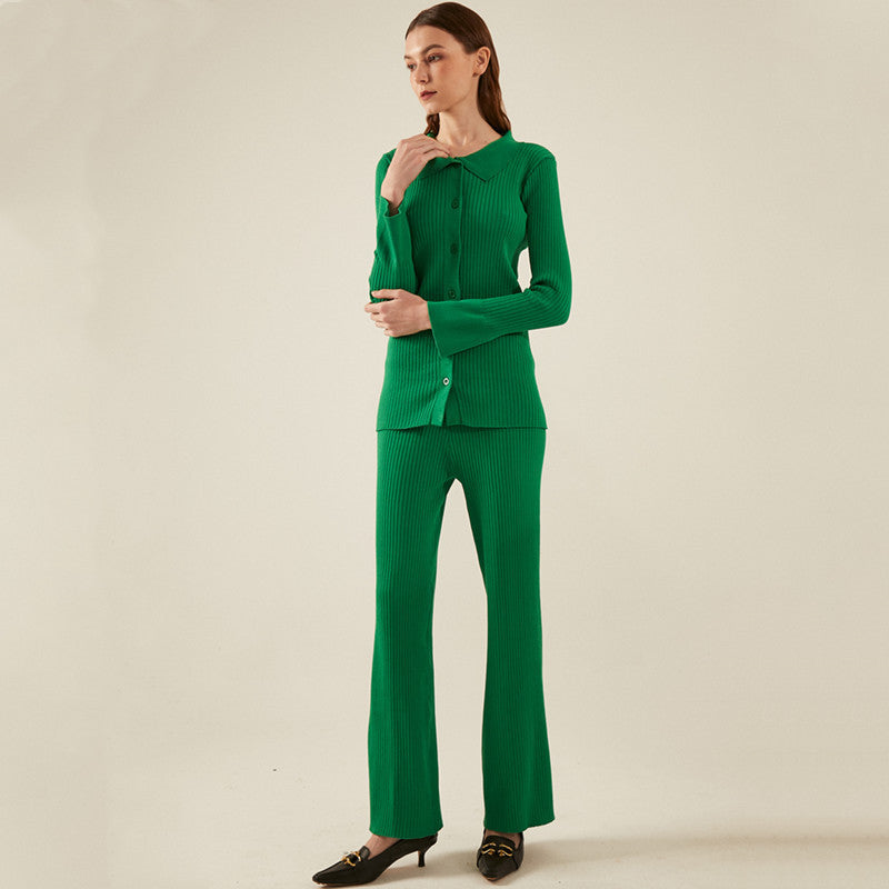 Damen 3-teilige Feinstrick-Loungewear-Set Drune