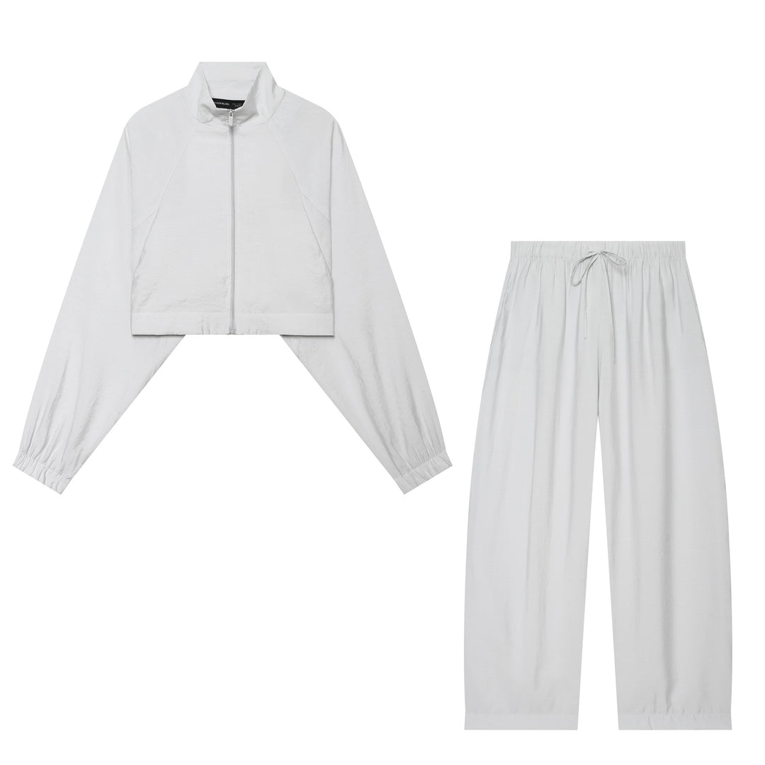 Damen nan weite Leinenlook-Loungebuxe mit elastischem Bund und Kordelzug Drune