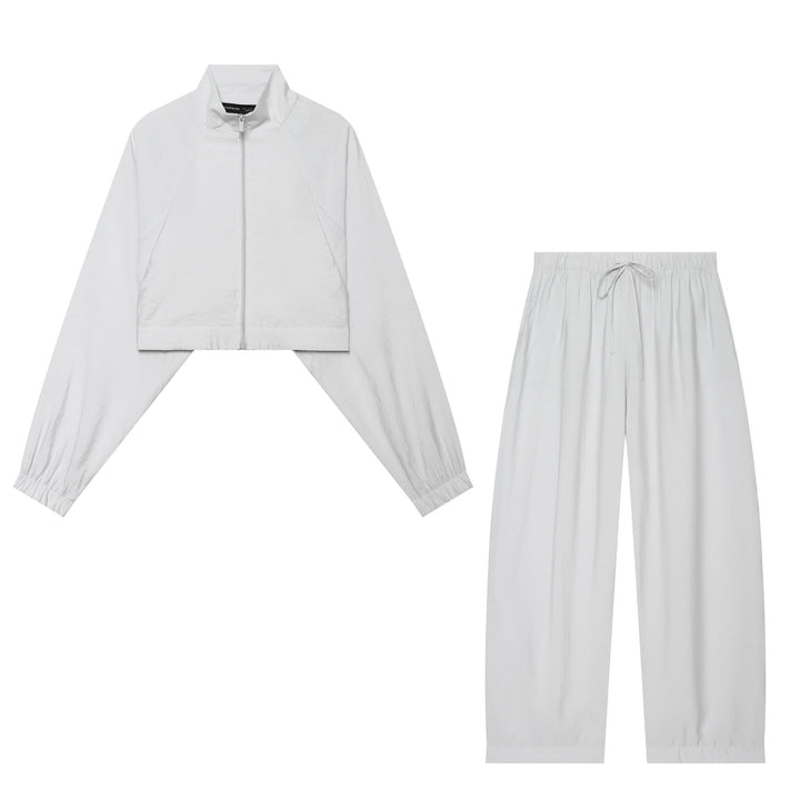 Damen nan weite Leinenlook-Loungebuxe mit elastischem Bund und Kordelzug Drune
