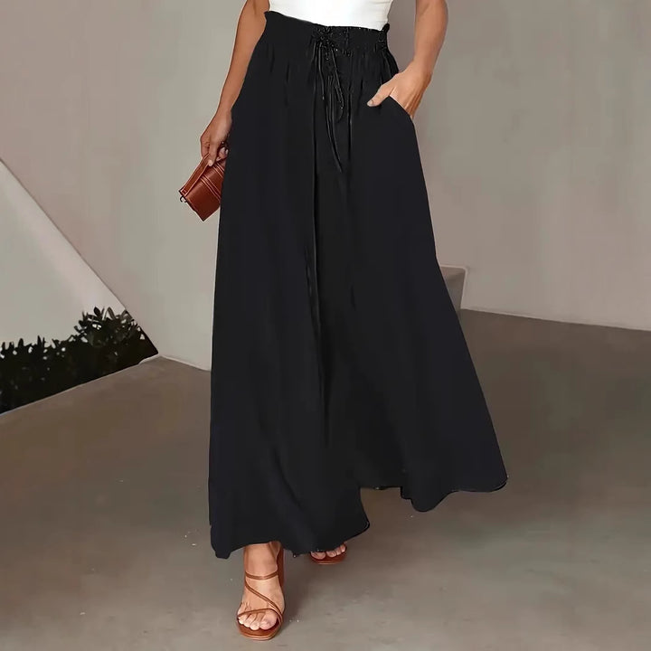 Damen Weit geschnittene Sommerhose mit Punkte-Design Drune