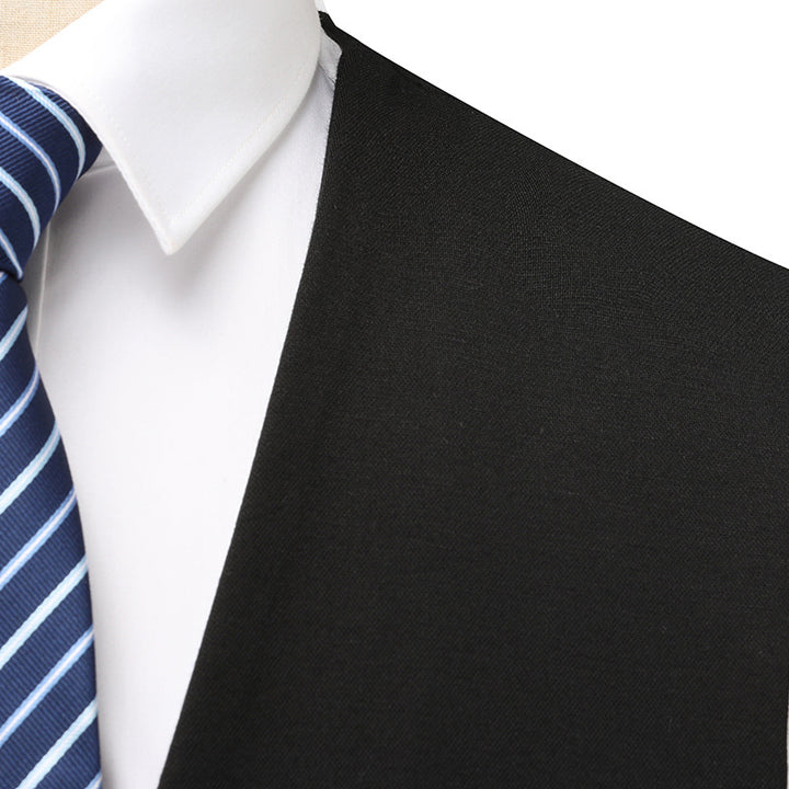 Herren Klassische Slim-Fit Anzugweste mit V-Ausschnitt und Leistentaschen Drune