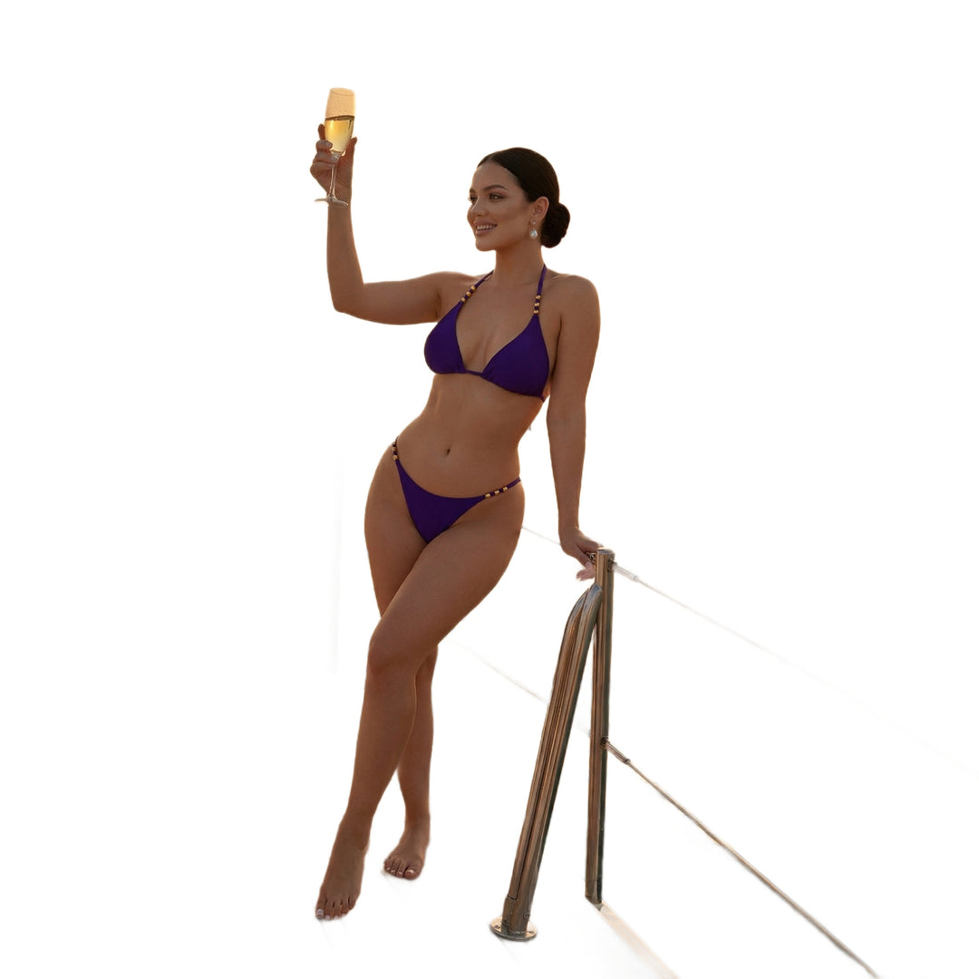 Damen Triangel-Bikini mit luxuriösen Verzierungen Drune