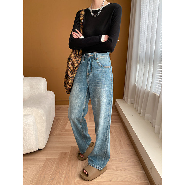 Damen lässige Hemdbluse mit feinen Streifen und praktischer Brusttasche Drune