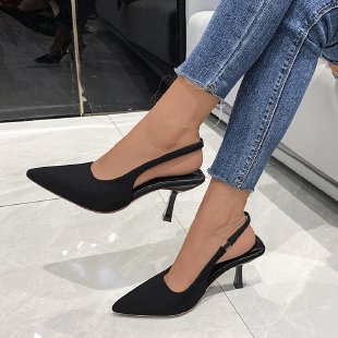 Damen Sling-Pumps mit eleganter Spitze und verstellbarem Riemen Drune