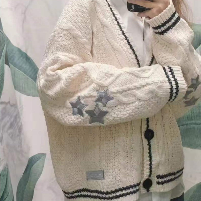 Damen gestrickte Oversize Cardigan Drune
