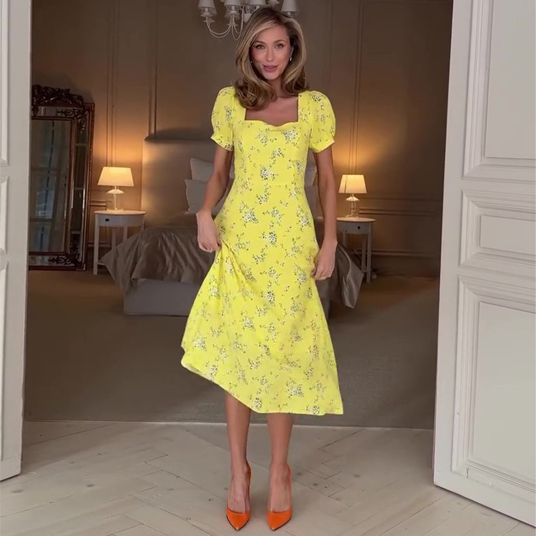 Damen Sommerkleid mit floralen Mustern Drune