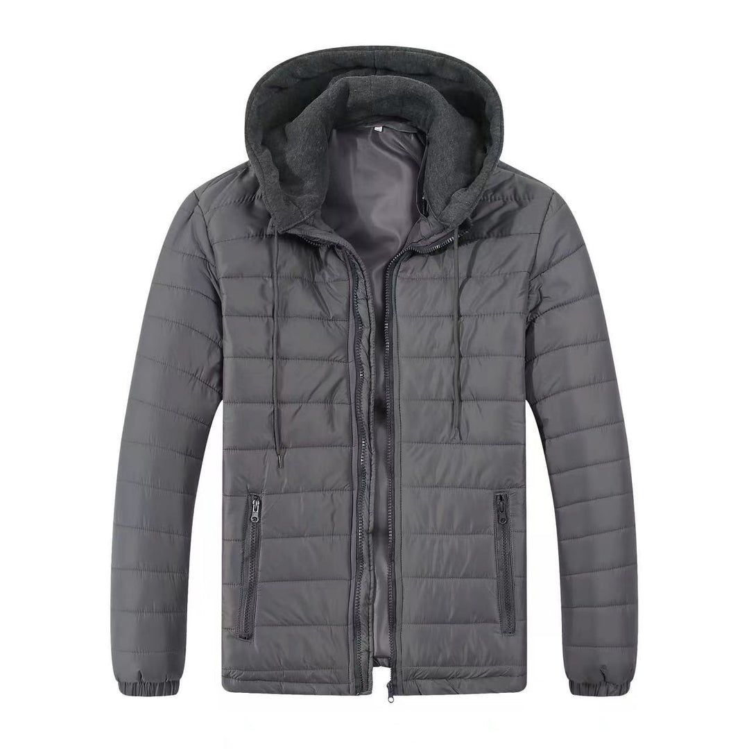 Herren gesteppte Übergangsjacke mit verstellbarem Kapuzenkragen und isolierender Füllung Drune