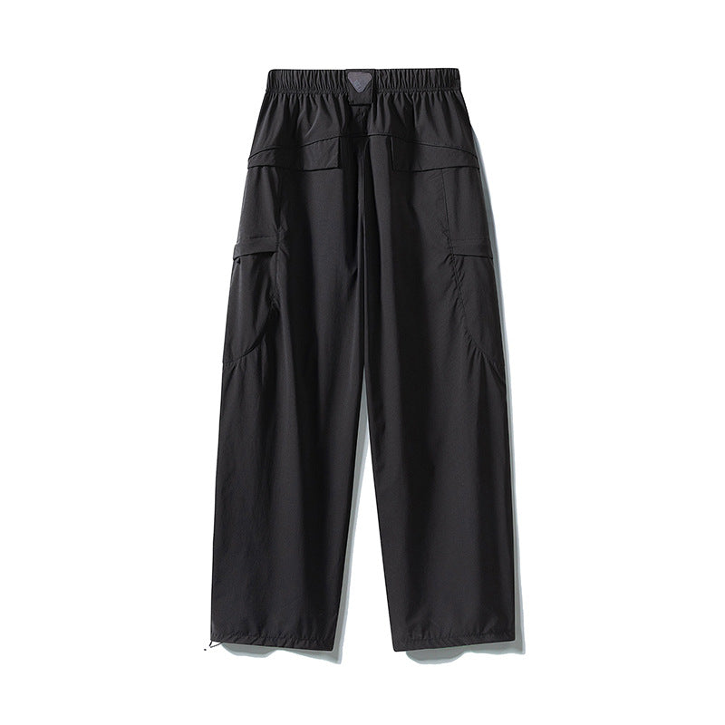 Herren Tech-Cargo-Hose aus wind- und wasserabweisendem Nylon mit elastischem Bund & Multifunktionstaschen Drune