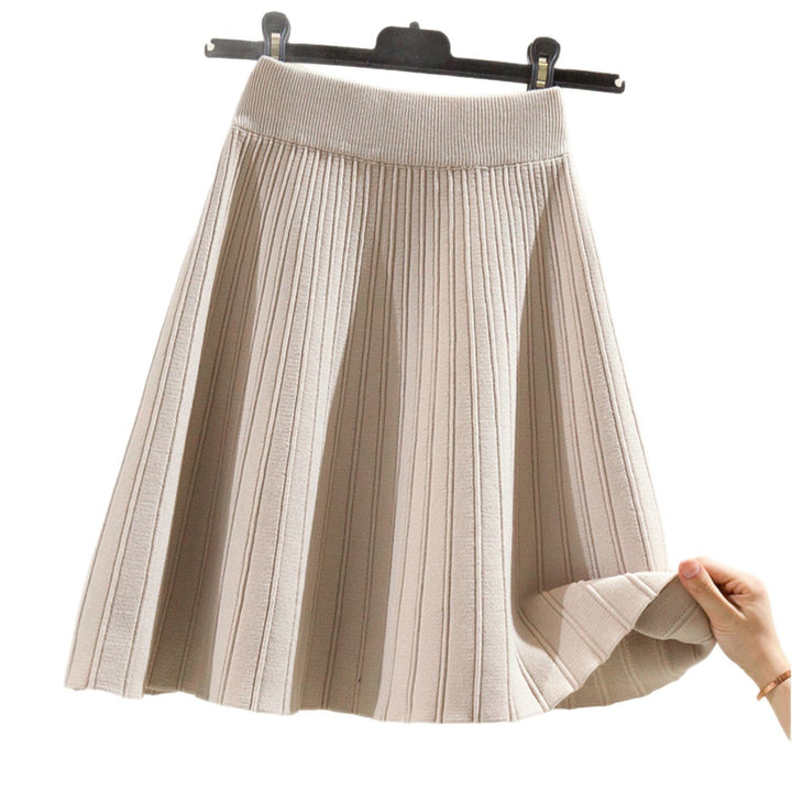 Damen Plissierter Midi-Rock mit komfortablem Gummibund Drune