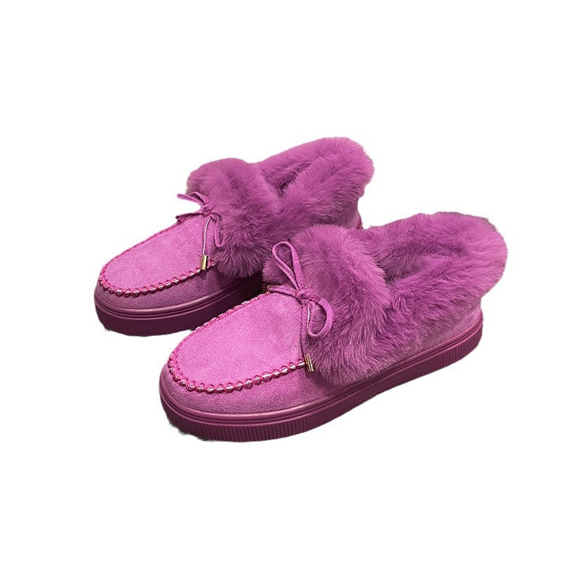 Damen Bequeme Hausschuhe mit flauschigem Innenfutter und modischem Schnitt Drune