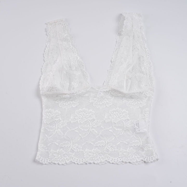 Damen-Spitzen-Cami-Top mit tiefem V-Ausschnitt und verführerischem Design Drune