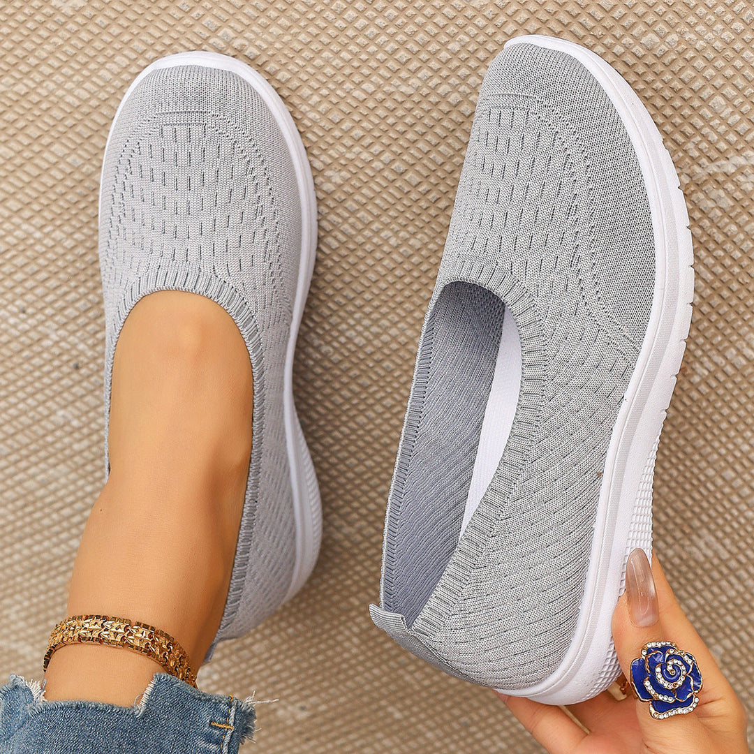 Damen Elastische Slip-On Sneakers mit Komfortsohle Drune