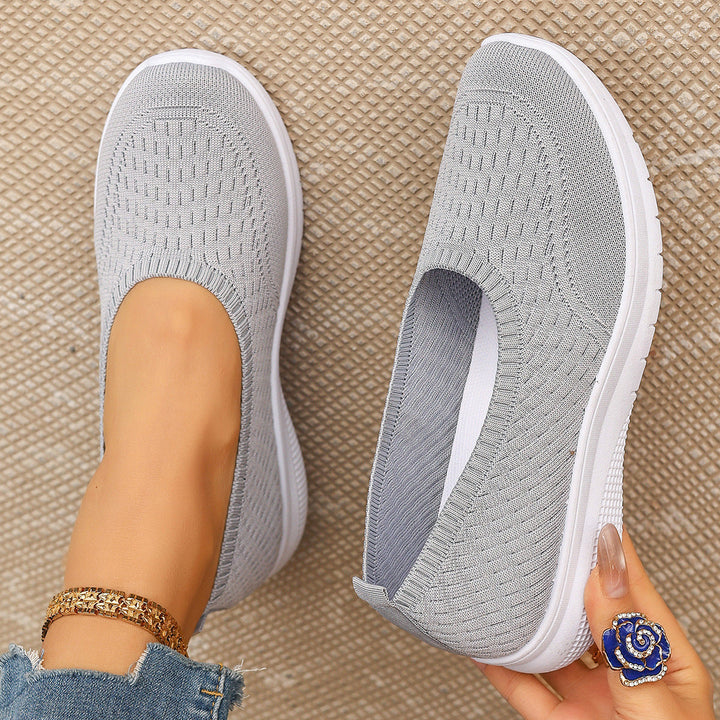 Damen Elastische Slip-On Sneakers mit Komfortsohle Drune