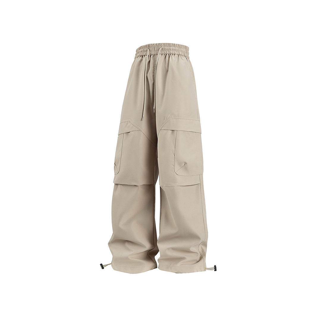 Unisex Weite Cargo-Hose im Utility-Baggy-Stil mit Elastikbund und verstellbaren Beinabschlüssen Drune