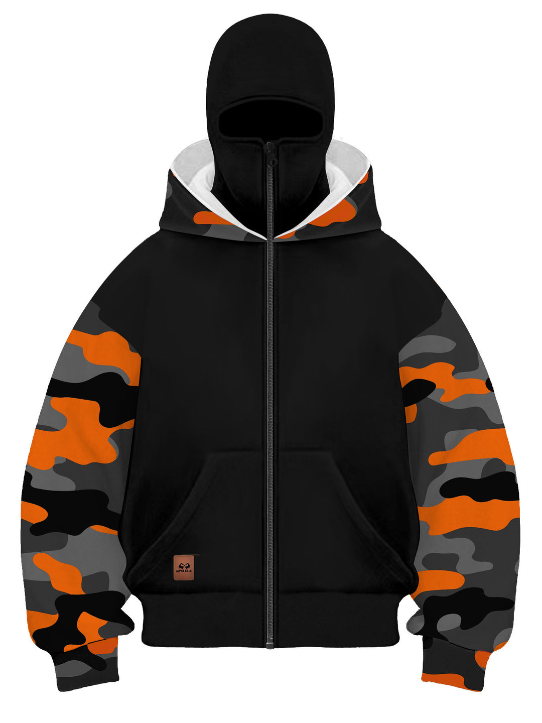Herren Modische Camouflage Kapuzenjacke Drune