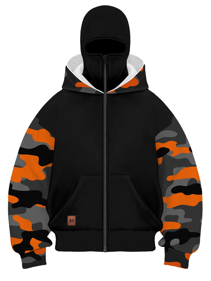 Herren Modische Camouflage Kapuzenjacke Drune