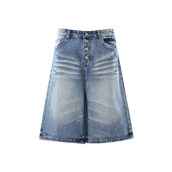 Damen Trendige Jeans-Shorts mit weitem Schnitt Drune