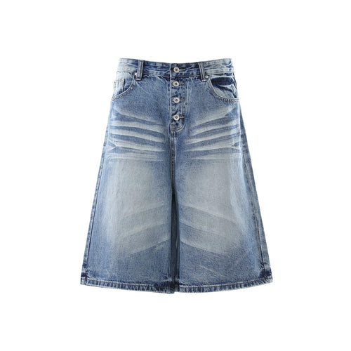 Damen Trendige Jeans-Shorts mit weitem Schnitt Drune