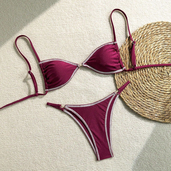 Damen Triangel-Bikini mit glitzernden Akzenten Drune