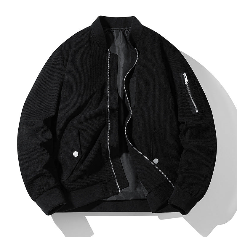 Herren Sportliche Bomberjacke mit Reißverschluss und praktischen Taschen Drune
