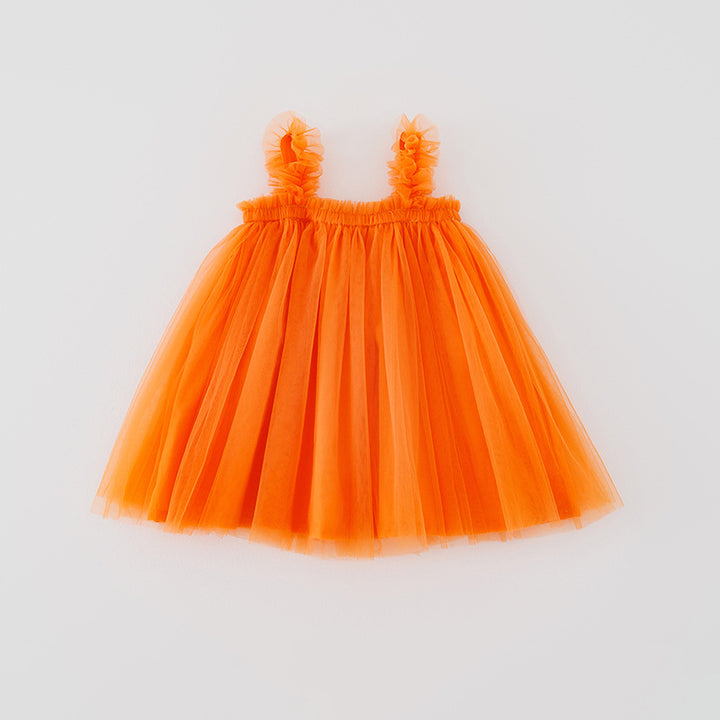 Mädchen Tüll Twirl Kleid mit Rüschen-Trägern Drune