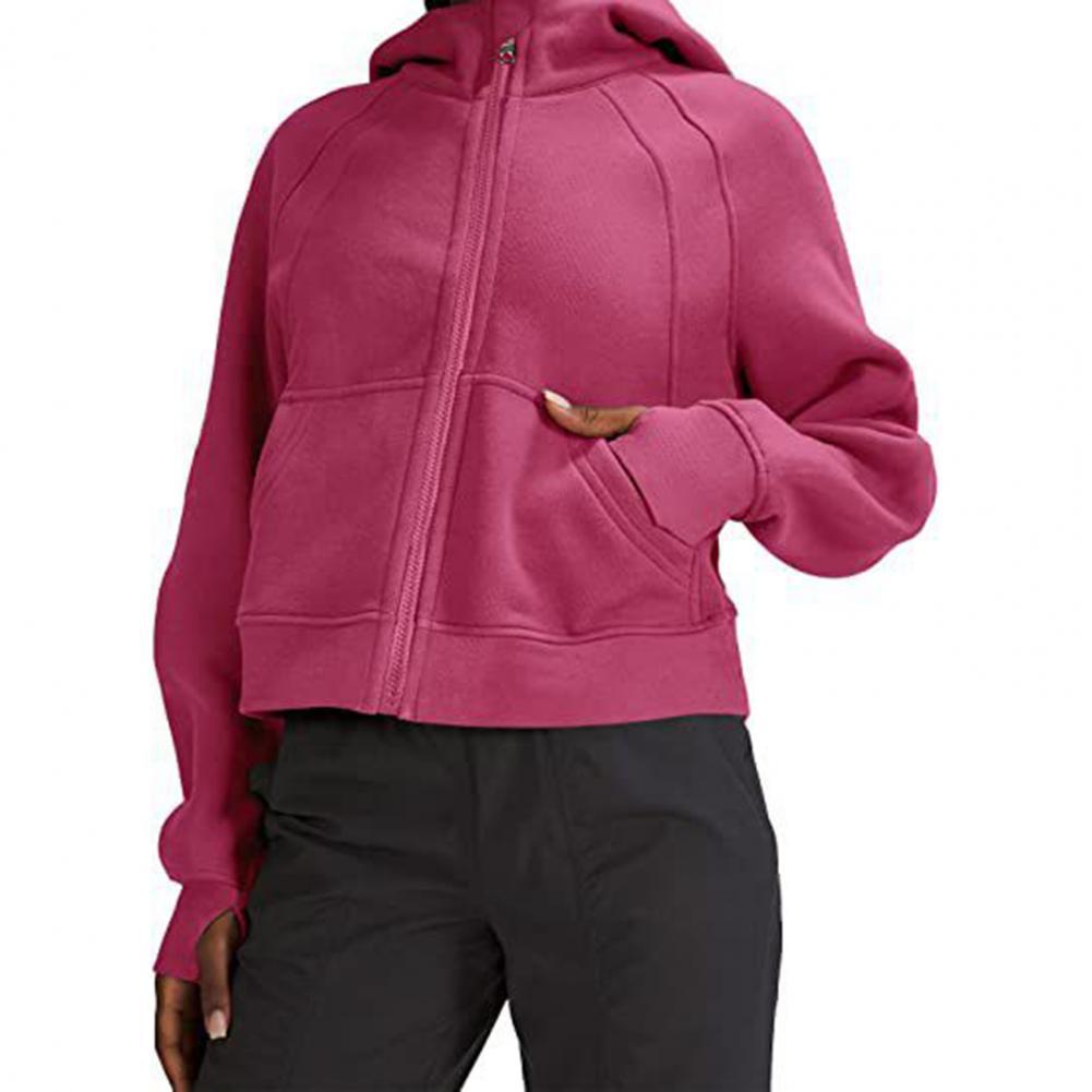Damen lässige Kapuzenjacke mit nach unten gerafftem Schnitt und praktischen Taschen Drune