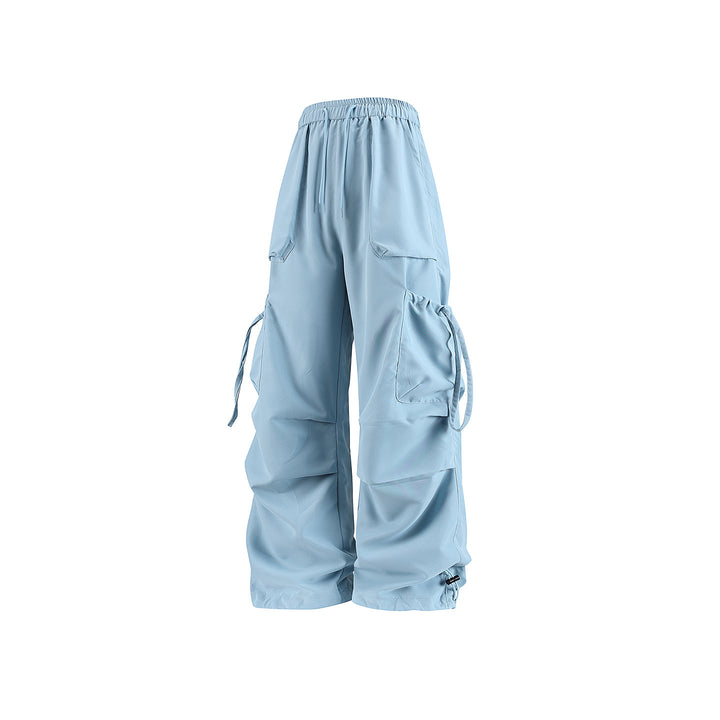 Herren Oversized Cargo‑Bundhose im Baggy‑Utility‑Cut mit Elastikbund, Klapptaschen und verstellbaren Saumabschlüssen Drune