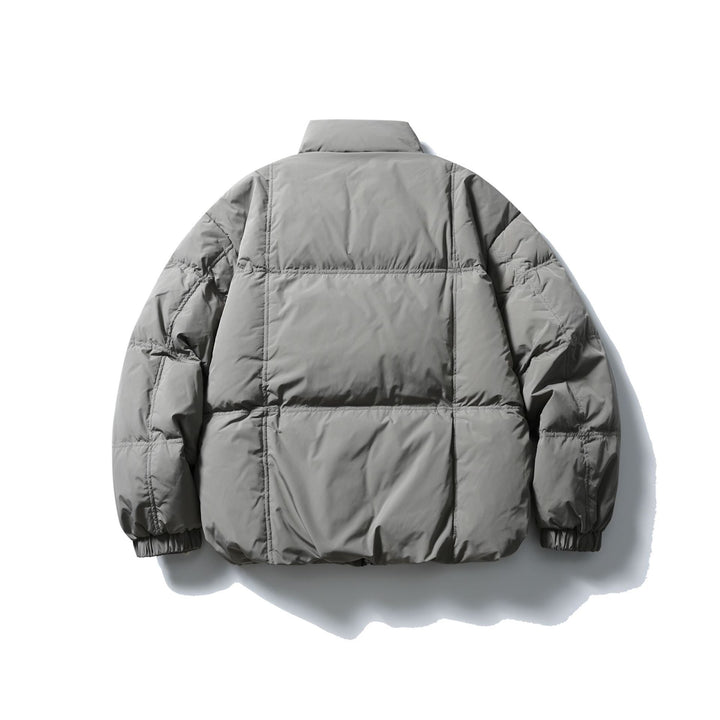 Herren Boxy-Steppjacke mit hohem Standkragen, Karo-Steppung und elastischem Saum Drune