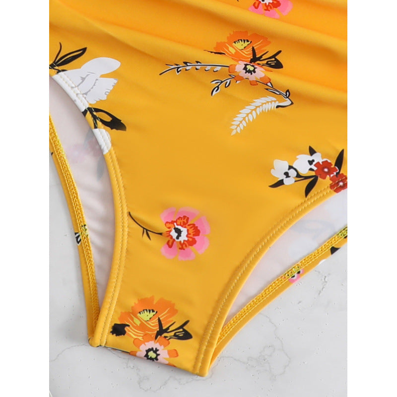 Damen Bikiniset mit hohem Bund und geknotetem Oberteil Drune