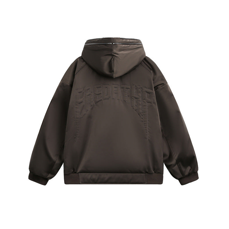 Herren Wattierte Kapuzen-Bomberjacke mit Thermofutter Drune