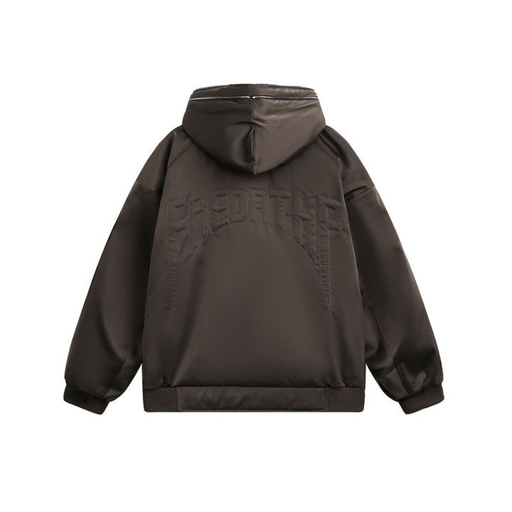 Herren Wattierte Kapuzen-Bomberjacke mit Thermofutter Drune
