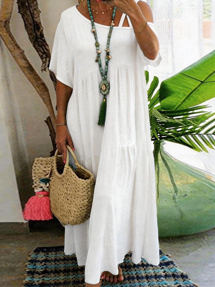 Damen Maxikleid mit lässigem Schnitt und asymmetrischem Design Drune