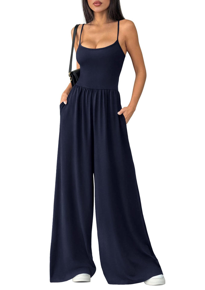 Damen Maxikleid mit trägerlosem Design und seitlichen Taschen Drune