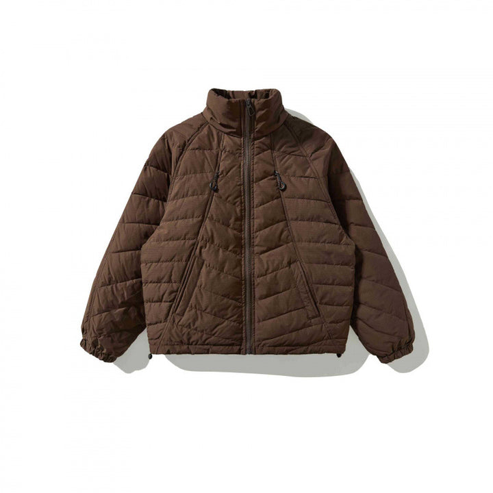 Unisex Gepolsterte Steppjacke mit hohem Kragen, Kordelzugsaum und elastischen Bündchen Drune