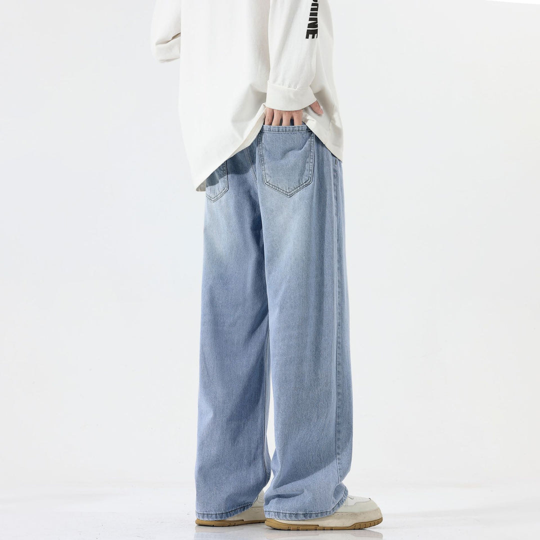 Herren Extraweite Baggy-Jeans mit extra langer Saumkante und dezenter Repair-Optik Drune