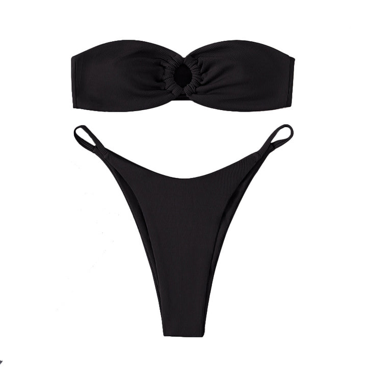 Damen Bandeau-Bikini mit Ringdetails Drune
