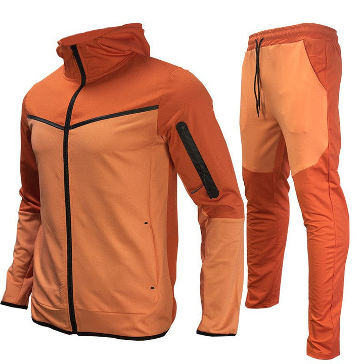 Herren sportliches Hoodie-Set mit atmungsaktiven Eigenschaften und modernen Kontrastdetails Drune